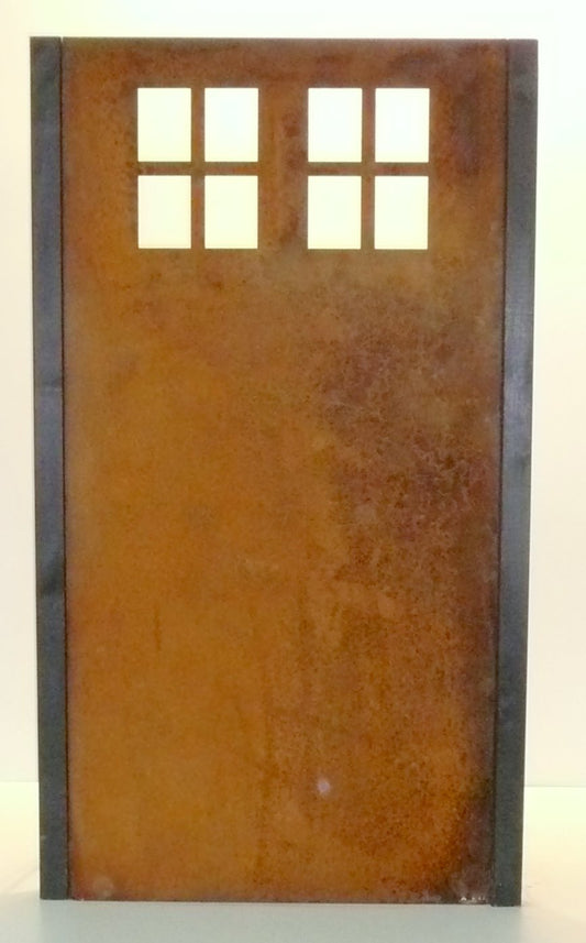 Cortenstaal Tuinscherm 90x180 cm – Raam Design met Bevestigingsranden - Duurzaam & Weerbestendig – Xidit